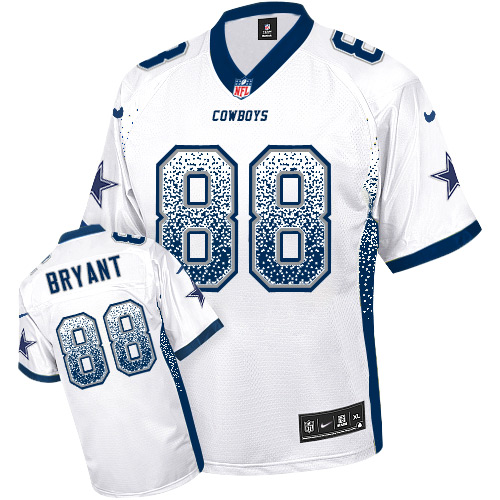 Nike Cowboys #88 Dez Bryant White Men's Stitched NFL Elite Drift Fashion Jersey - Click Image to Close